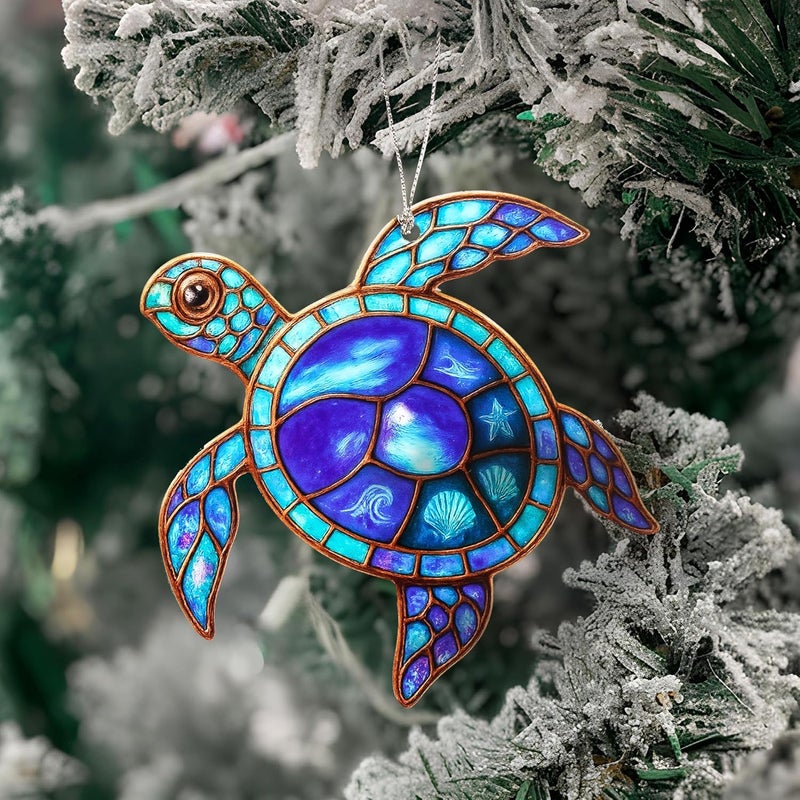 NELXI Sea Turtle Gifts for Women, Gifts for Turtle Lovers Ocean Inspired Ornament Featuring Vibrant Coastal Artwork Meaningful Keepsake Mother’s Day Birthday Beach Home Décor Spiritual Journey Accent - Image 2